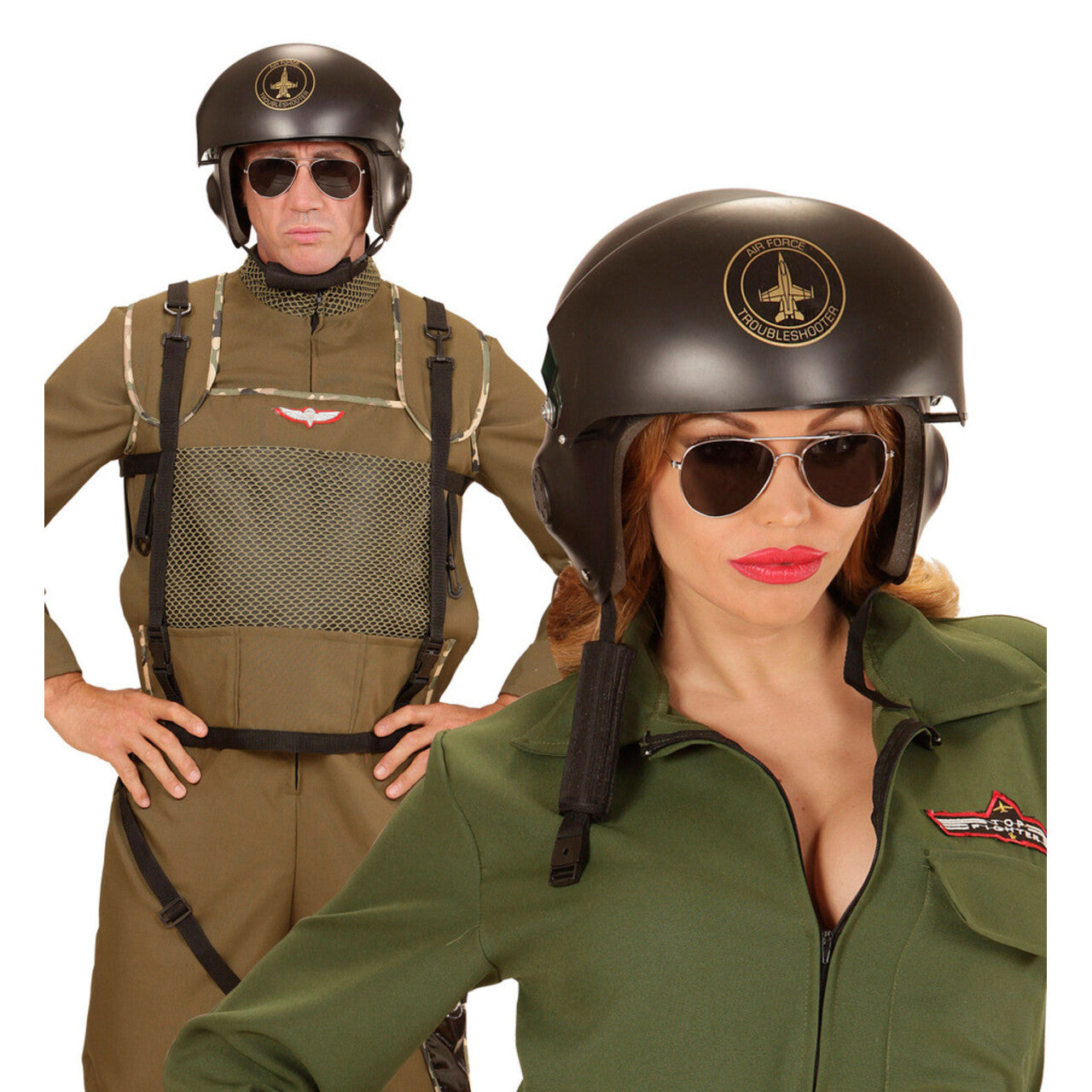 Op deze afbeelding zie je een Accessoires, van het merk Widmann. Stoere Helm Straaljager Piloot