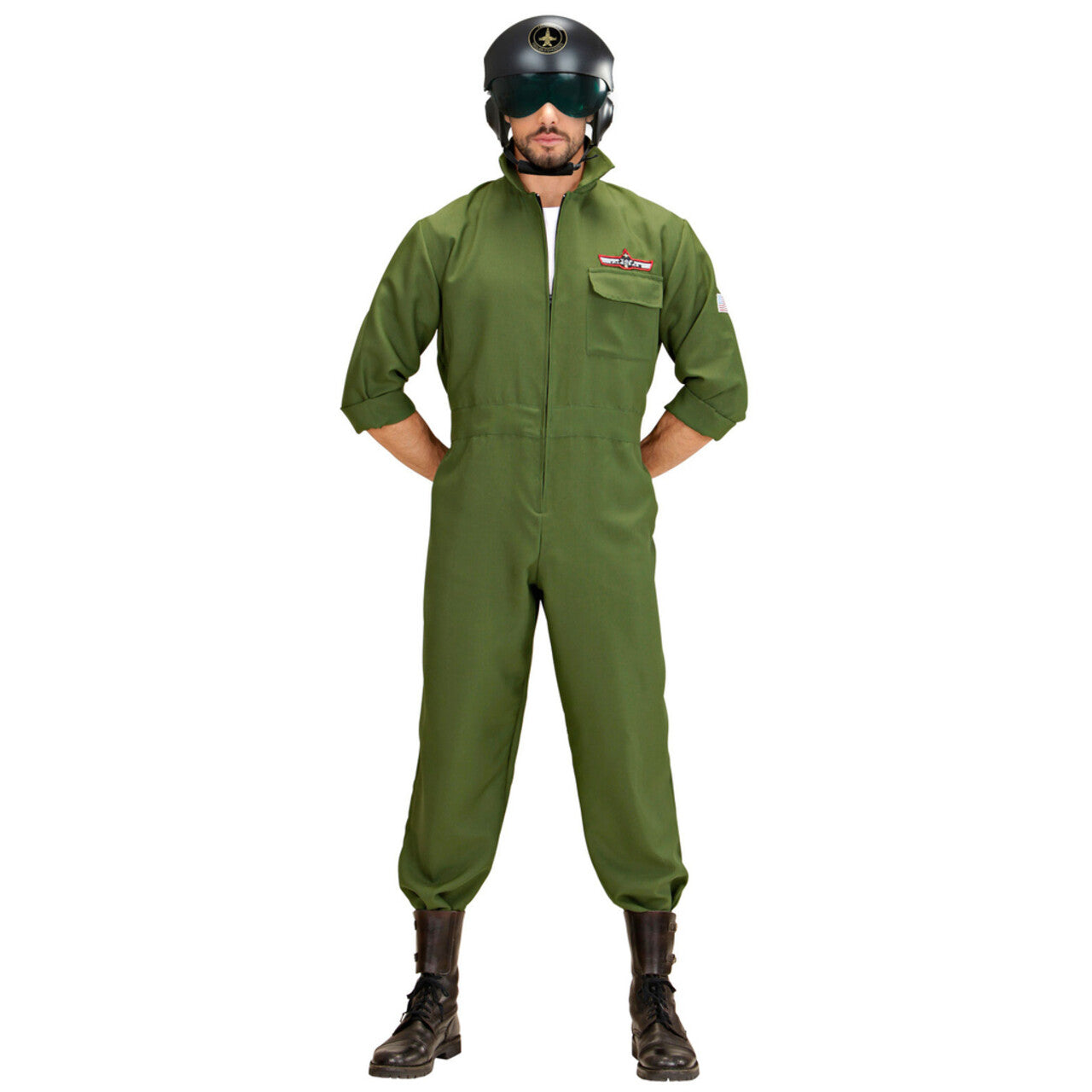Op deze afbeelding zie je een Accessoires, van het merk Widmann. Stoere Helm Straaljager Piloot