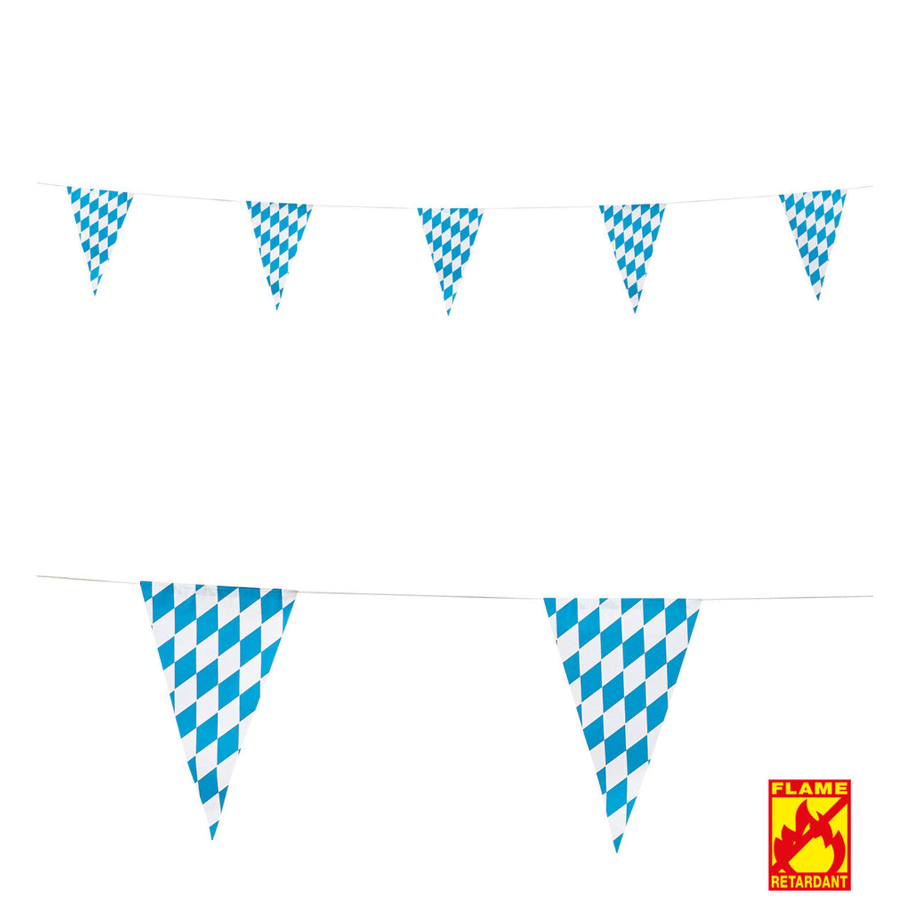Op deze afbeelding zie je een Decoratie, van het merk Widmann. Landenthema Vlaggenlijn 6mtr, Beieren