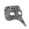 Extravaganza Venetiaans Masker Met Lange Neus Zilver