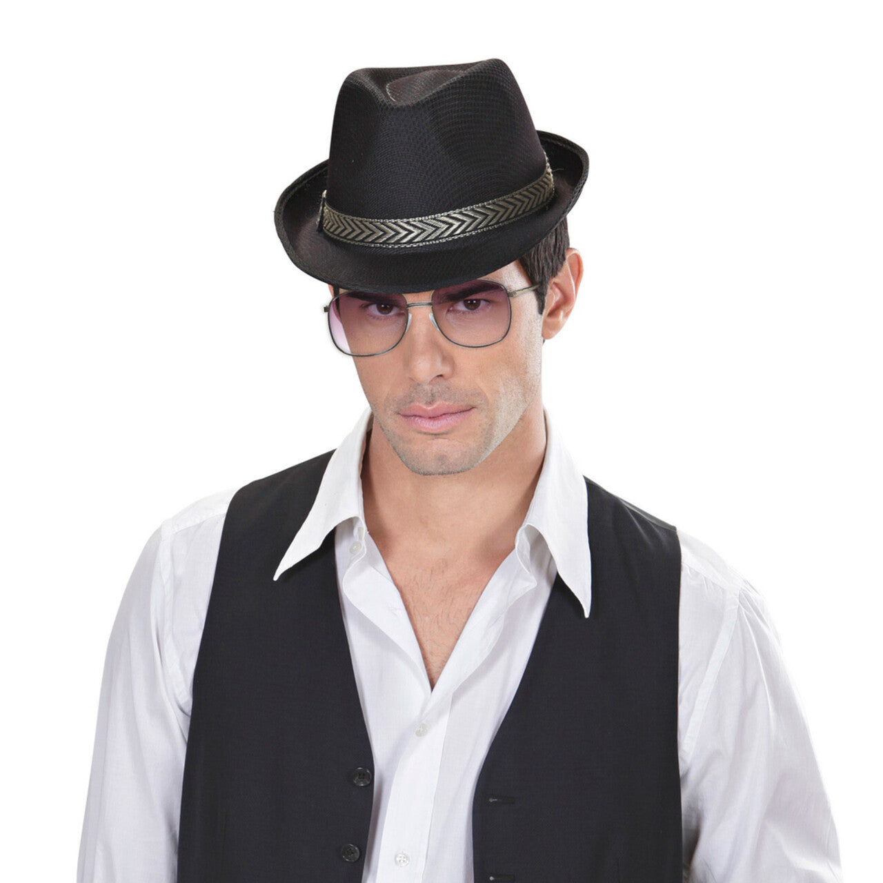 Op deze afbeelding zie je een Accessoires, van het merk Widmann. Good Cop Bad Cop Bril, 80s Karakter