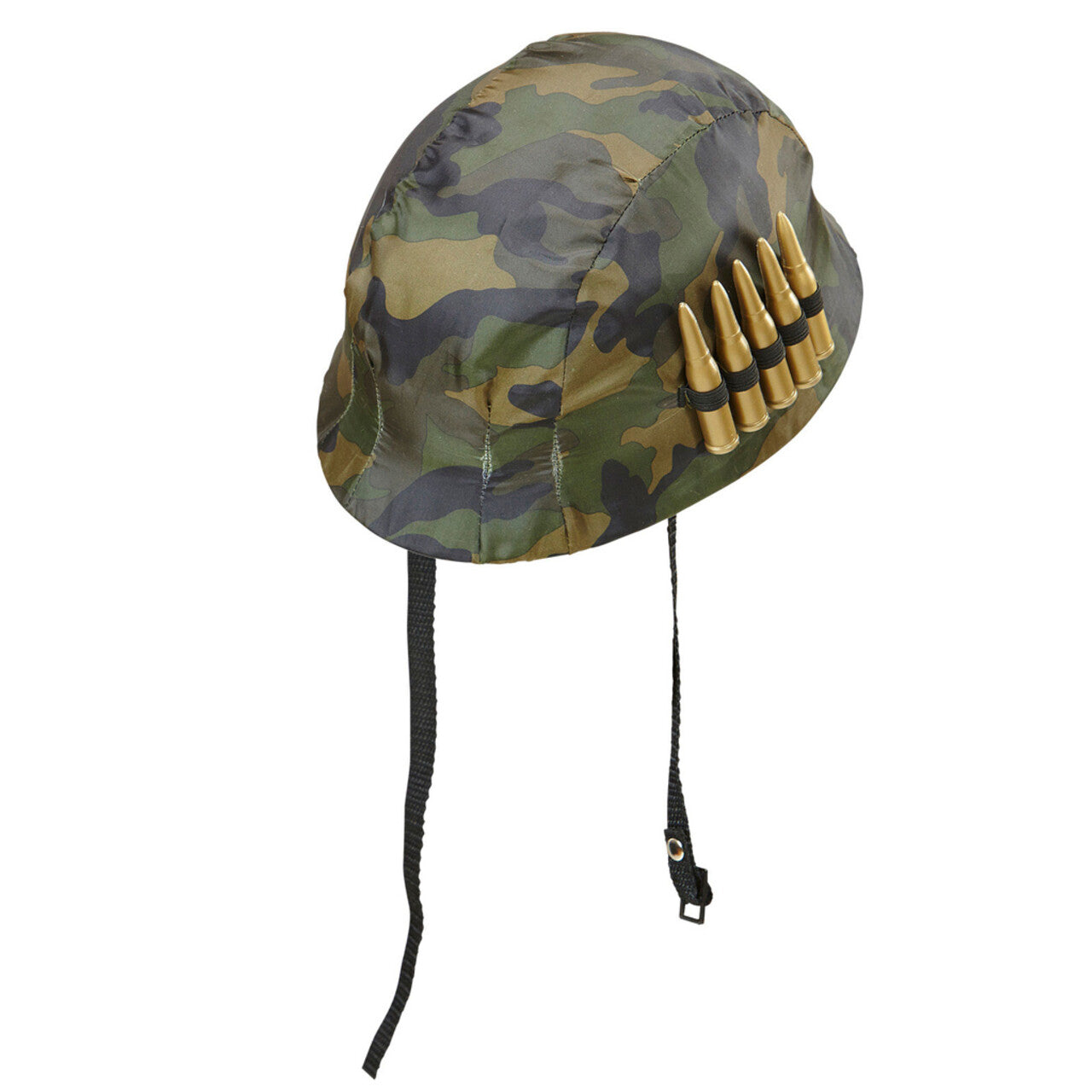 Op deze afbeelding zie je een Accessoires, van het merk Widmann. 2e Wereldoorlog Soldatenhelm Met Kogels