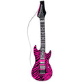 Aufblasbare Zebra-Gitarre Pink 105 Cm