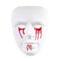 Masque Zombie Blanc Saignant Des Yeux Et De La Bouche