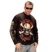 Op deze afbeelding zie je een Kostuums, van het merk Widmann. Terror Mc Biker Shirt Man