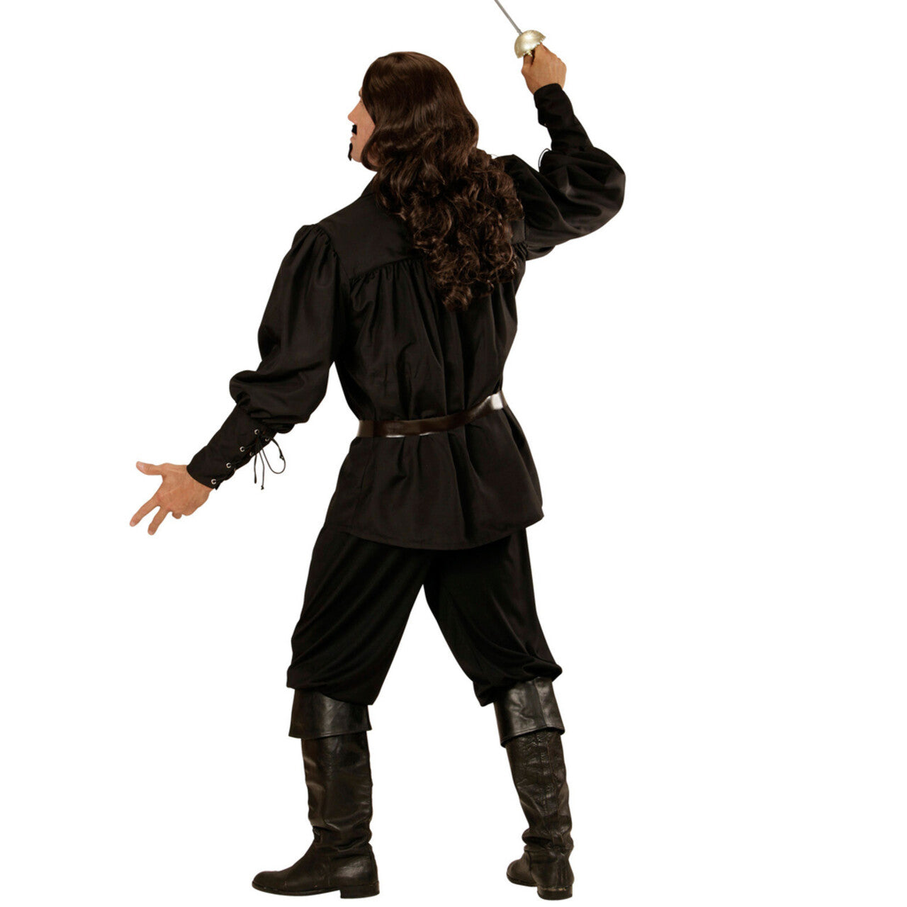 Op deze afbeelding zie je een Kostuums, van het merk Widmann. Musketier Shirt Zwaardvechter Zwart Man