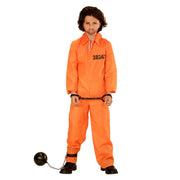 Op deze afbeelding zie je een Kostuums, van het merk Widmann. Gevangene Oranje Jongen Kostuum