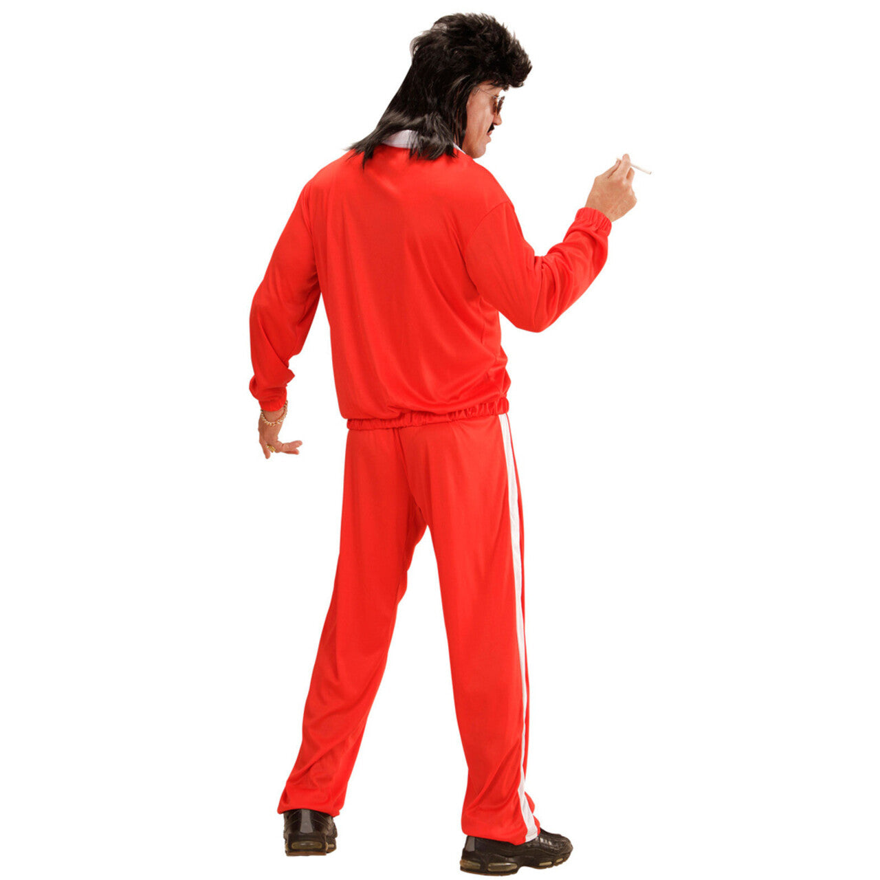 Op deze afbeelding zie je een Kostuums, van het merk Widmann. Fout Rood New Kids Trainingspak Man Kostuum