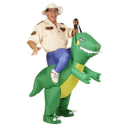 Op deze afbeelding zie je een Kostuums, van het merk Widmann. Hilarisch Opblaasbare Dinosaurus Volwassen Kostuum