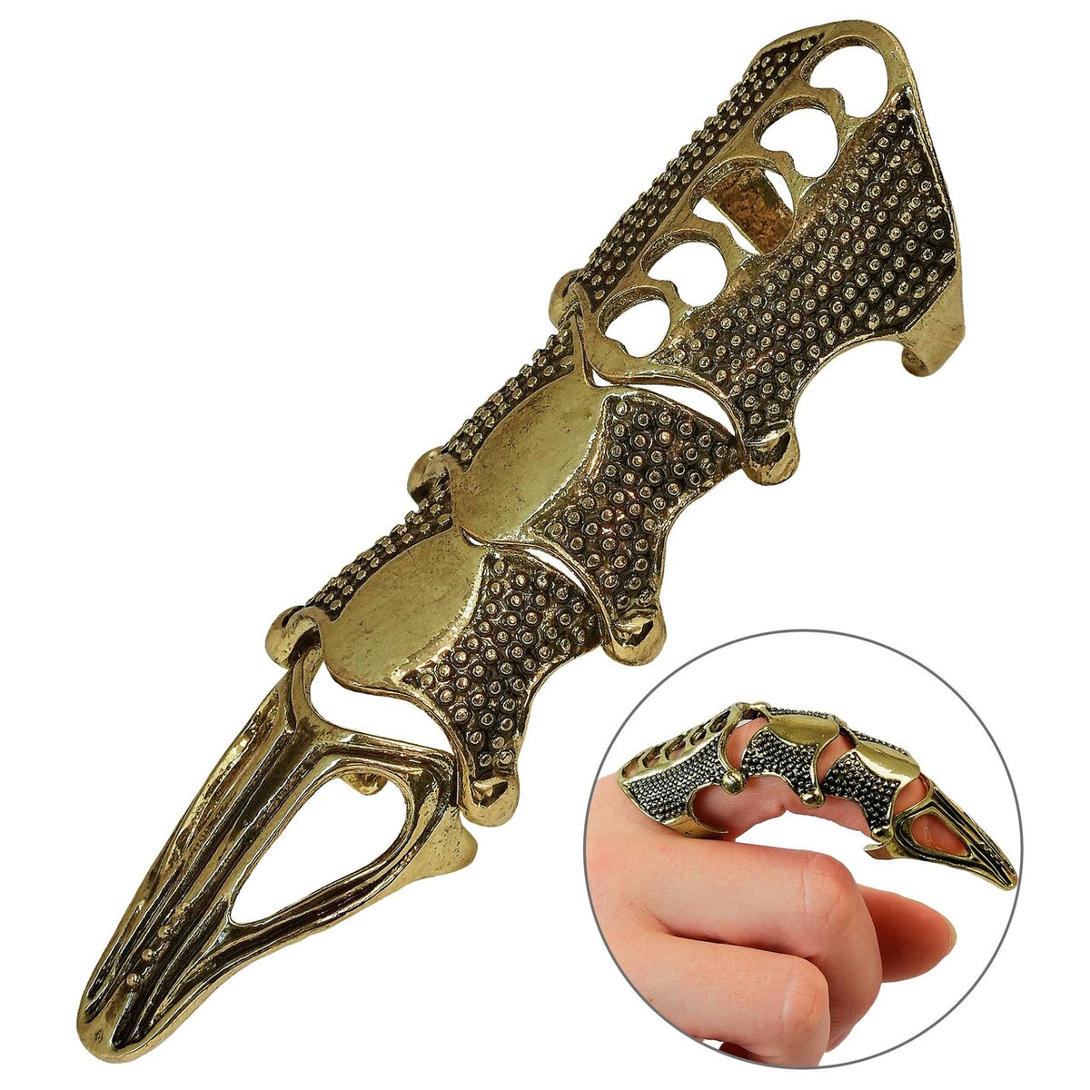 Op deze afbeelding zie je een Accessoires, van het merk Widmann. Vinger Ring Gold Rocker