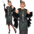Roaring 20S Esmeralda Emerald Green Vrouw Kostuum