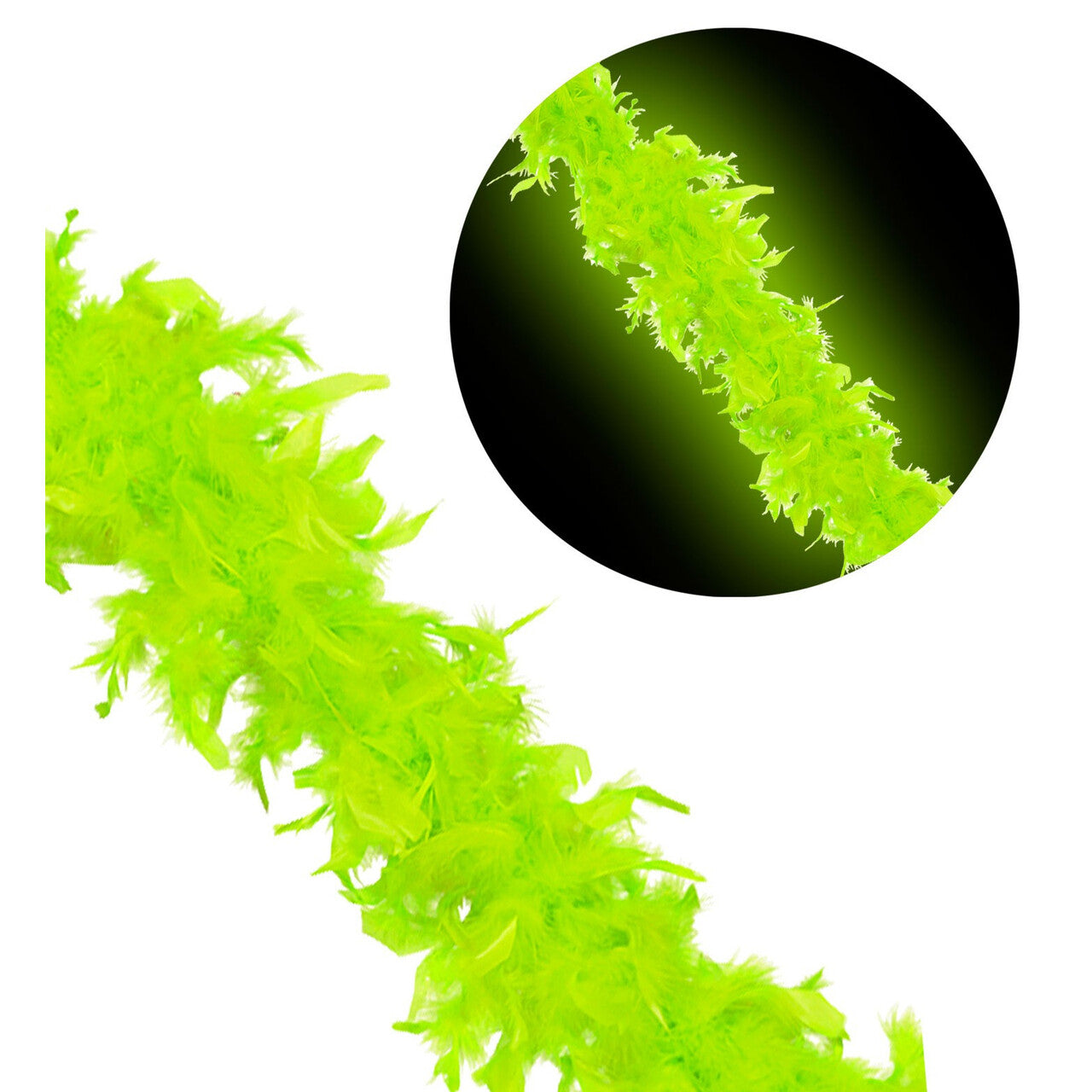 Op deze afbeelding zie je een Accessoires, van het merk Widmann. New York City Boa 180 Centimeter Neon Groen