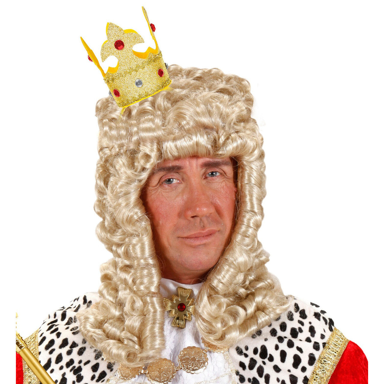 Op deze afbeelding zie je een Accessoires, van het merk Widmann. Koning Midas Hoofdband Met Mini Kroon Goud