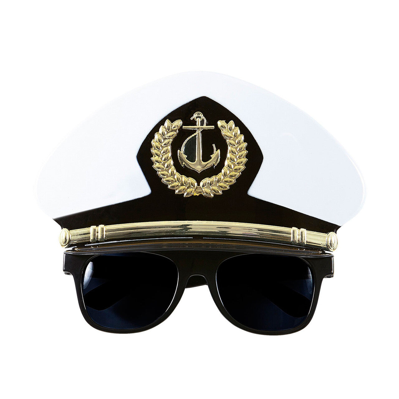 Op deze afbeelding zie je een Accessoires, van het merk Widmann. Captain Bril, Met Kapiteinspet
