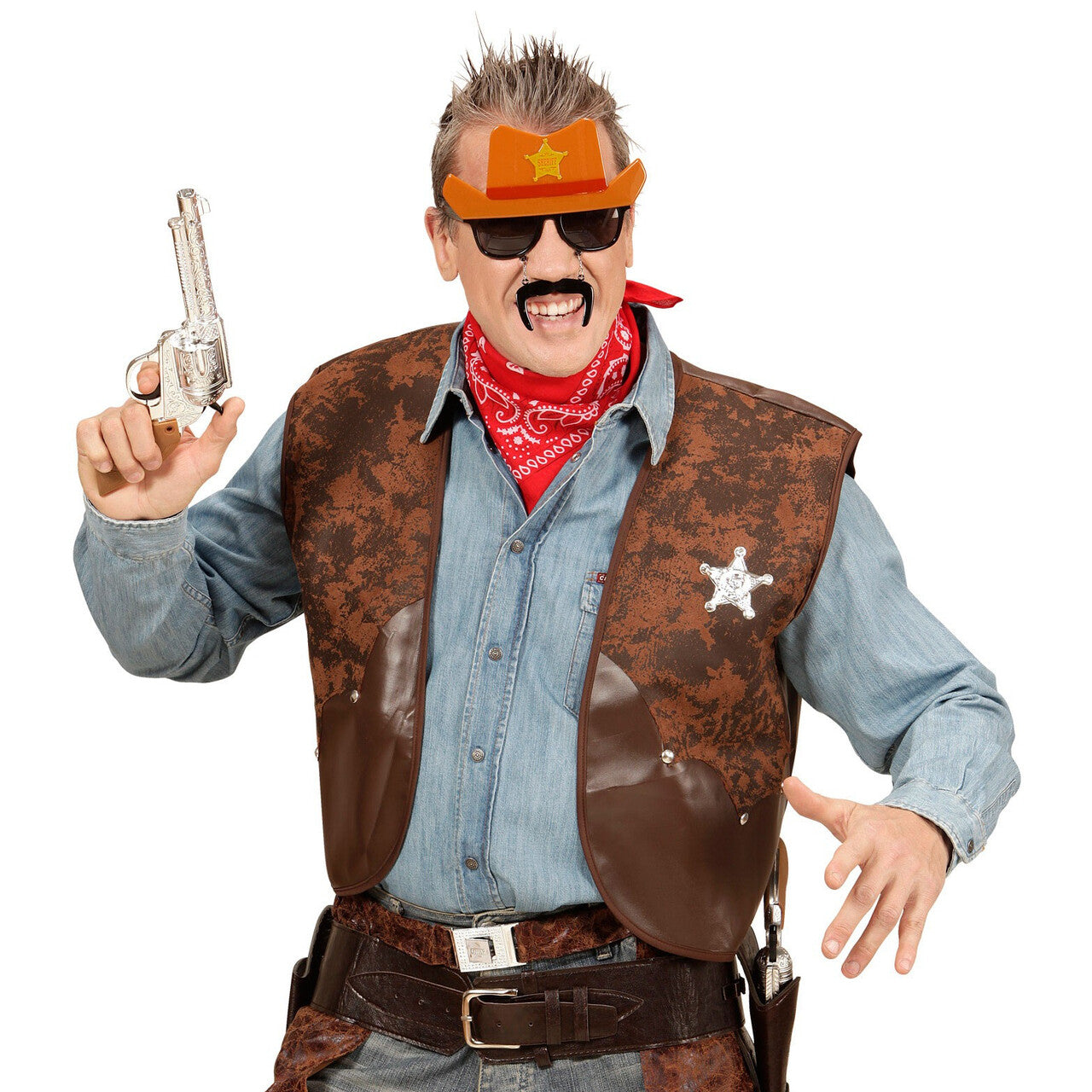 Op deze afbeelding zie je een Accessoires, van het merk Widmann. Billy Bril, Cowboy Met Hoed