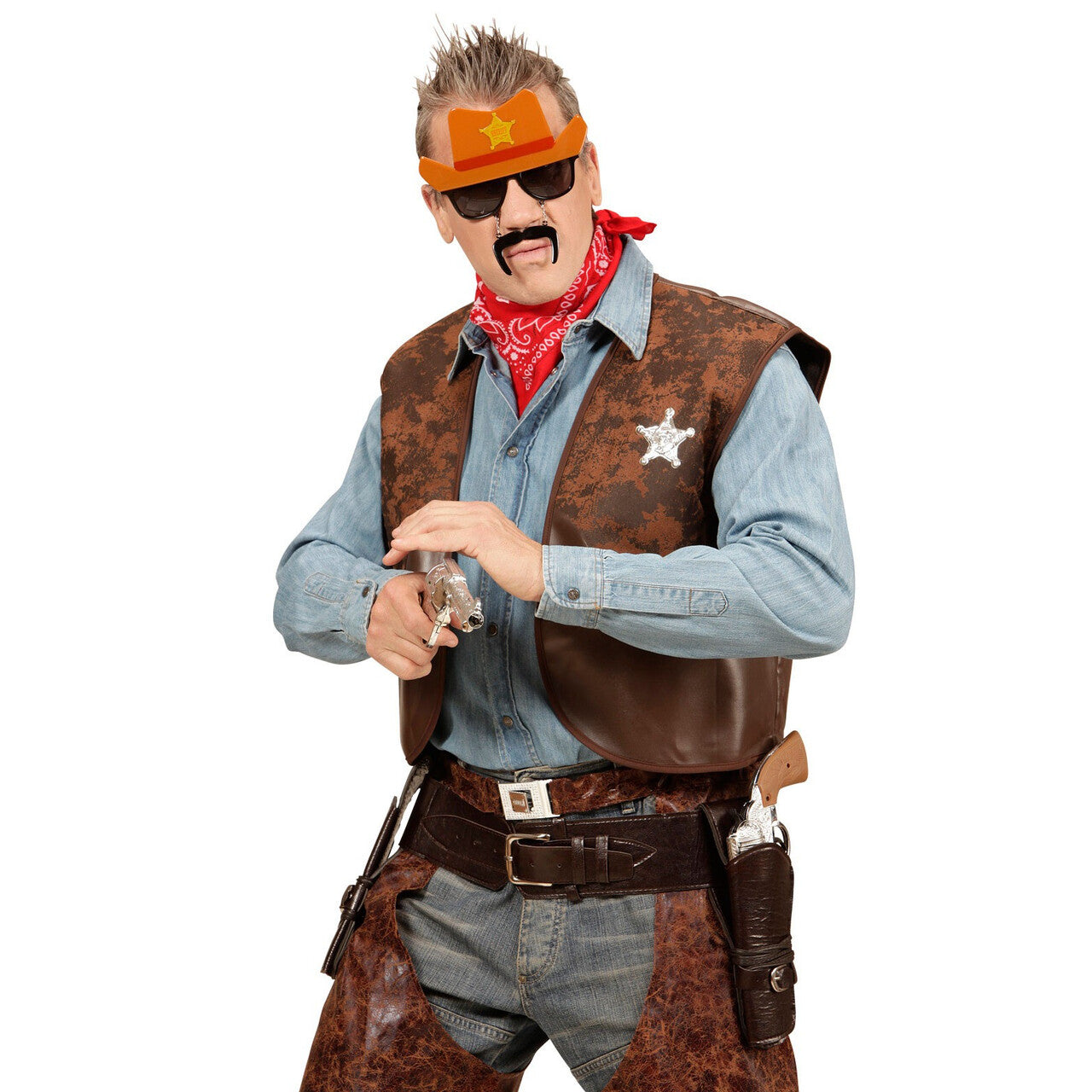 Op deze afbeelding zie je een Accessoires, van het merk Widmann. Billy Bril, Cowboy Met Hoed