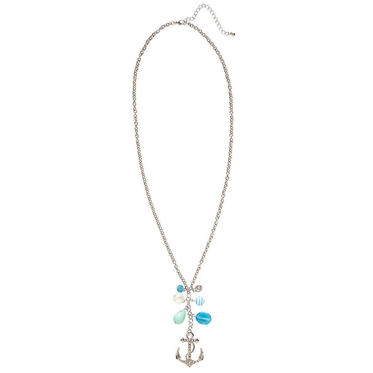 Op deze afbeelding zie je een Accessoires, van het merk Widmann. Marine Strass Ketting Anker