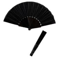 Éventail Flamenco En Tissu Noir