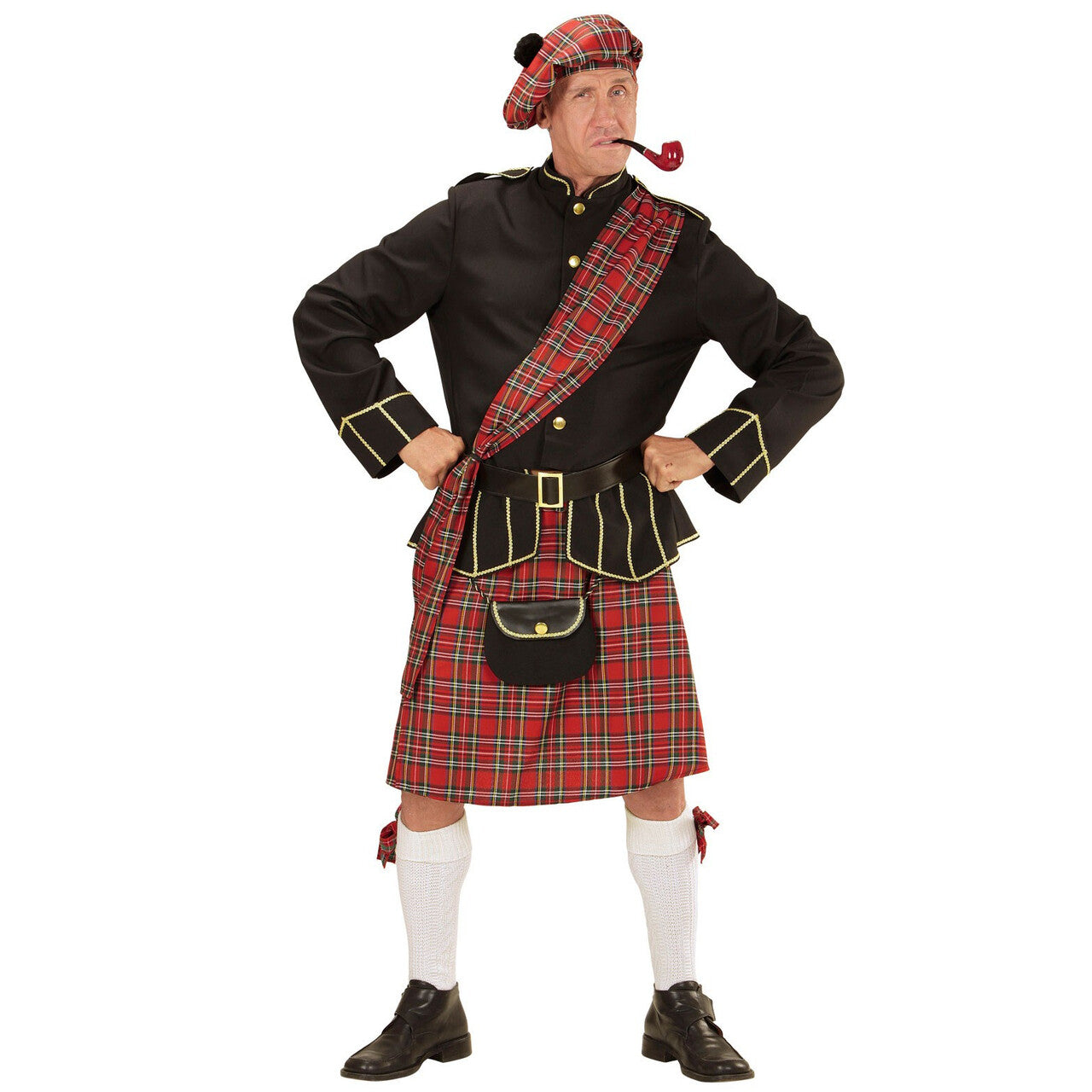 Op deze afbeelding zie je een Kostuums, van het merk Widmann. Tartan Fella Schotse Man Kostuum
