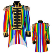 Op deze afbeelding zie je een Kostuums, van het merk Widmann. Multicolor Frackjas Regenboog Vrouw