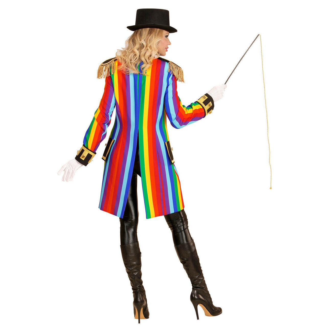 Op deze afbeelding zie je een Kostuums, van het merk Widmann. Multicolor Frackjas Regenboog Vrouw