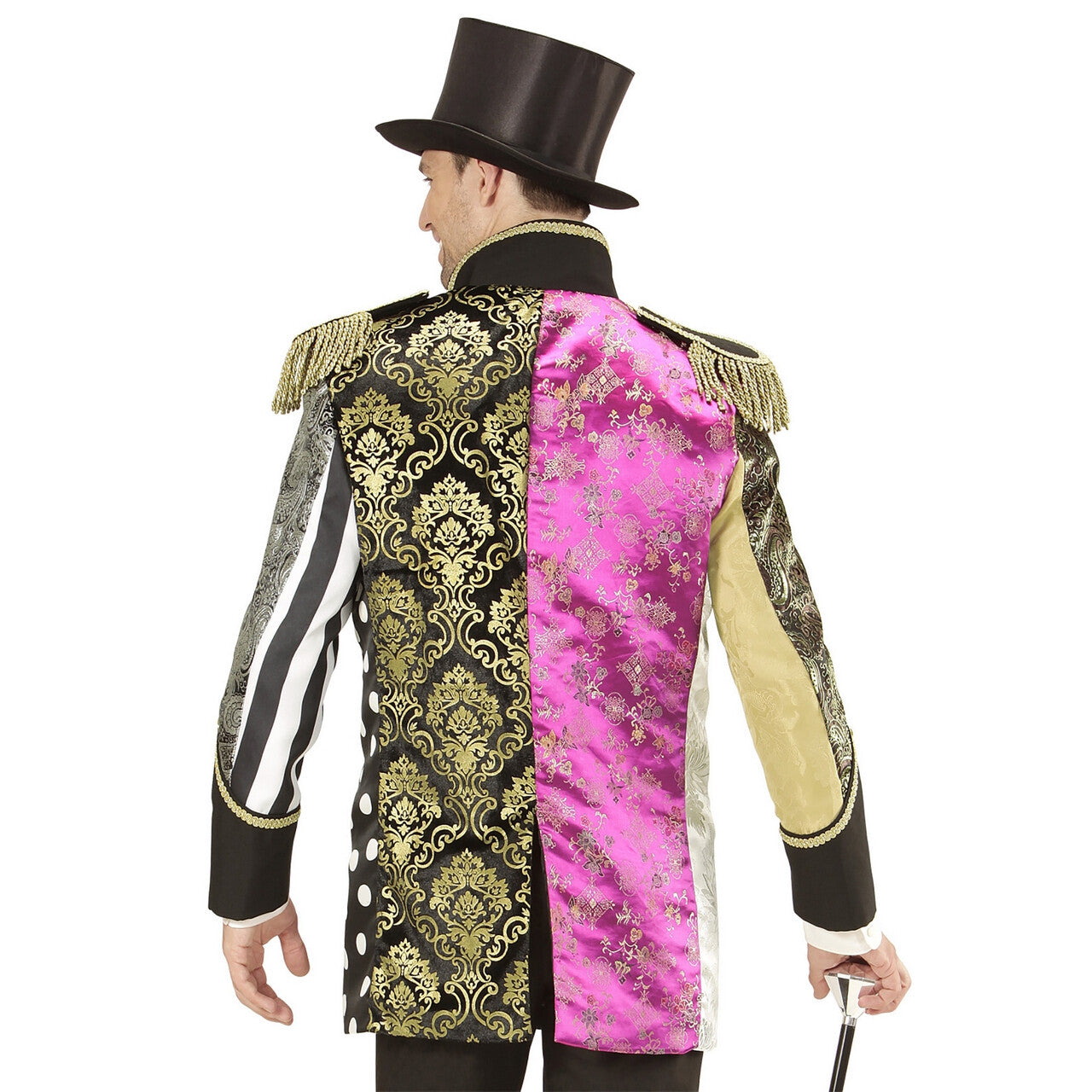 Op deze afbeelding zie je een Kostuums, van het merk Widmann. Gekke Patchwork Jas Man