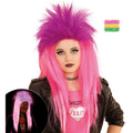 Neon Punk Rockstar Perücke Pink