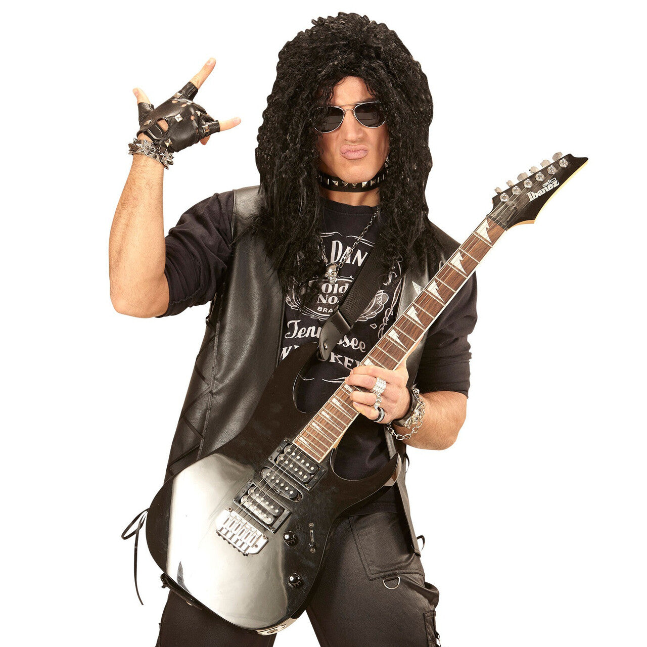 Op deze afbeelding zie je een Accessoires, van het merk Widmann. Slash Pruik, Hard Rocker