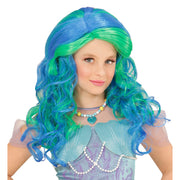 Op deze afbeelding zie je een Accessoires, van het merk Widmann. Pruik, Zeemeermin Blauw / Groen Kind