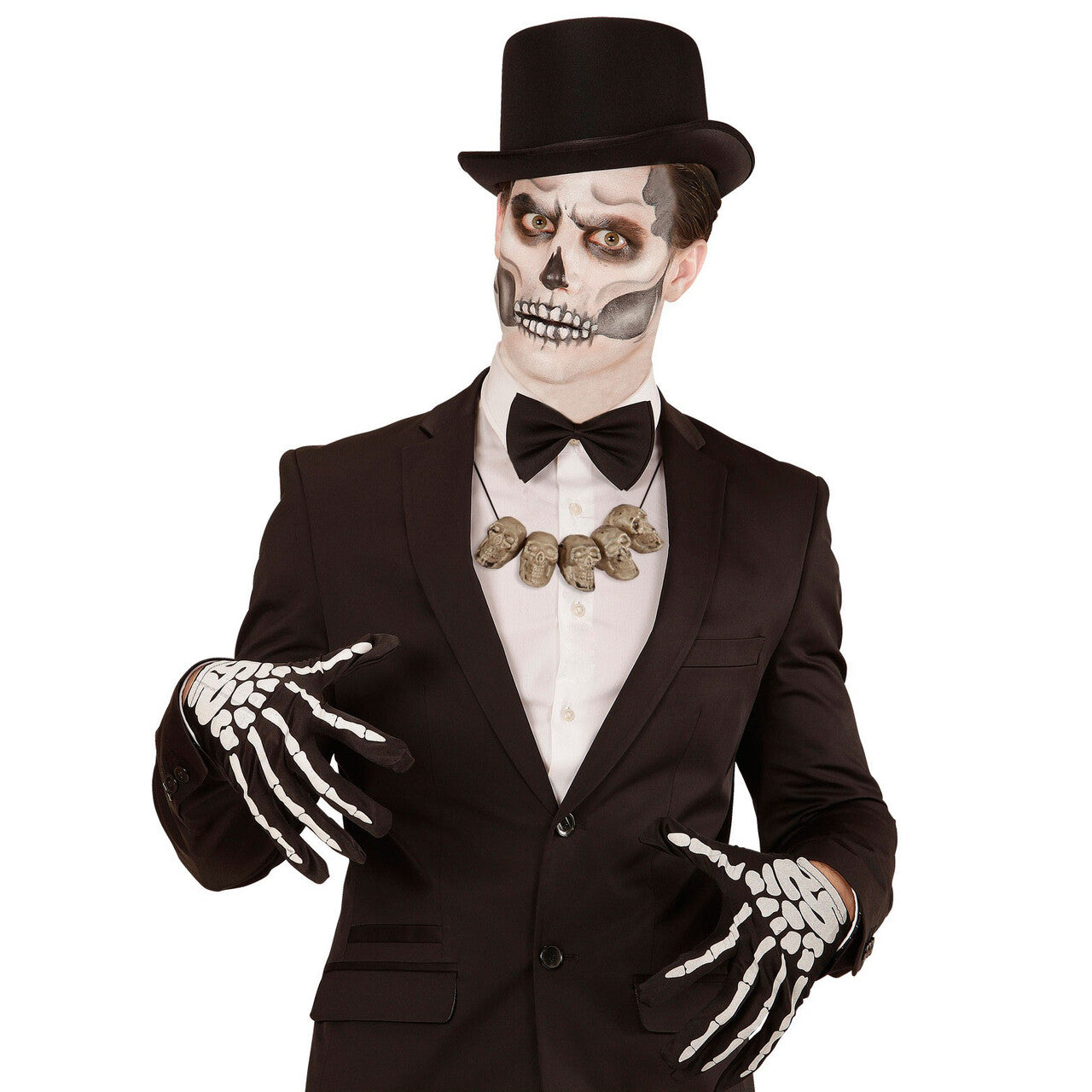Op deze afbeelding zie je een Accessoires, van het merk Widmann. Basic Ketting Schedels