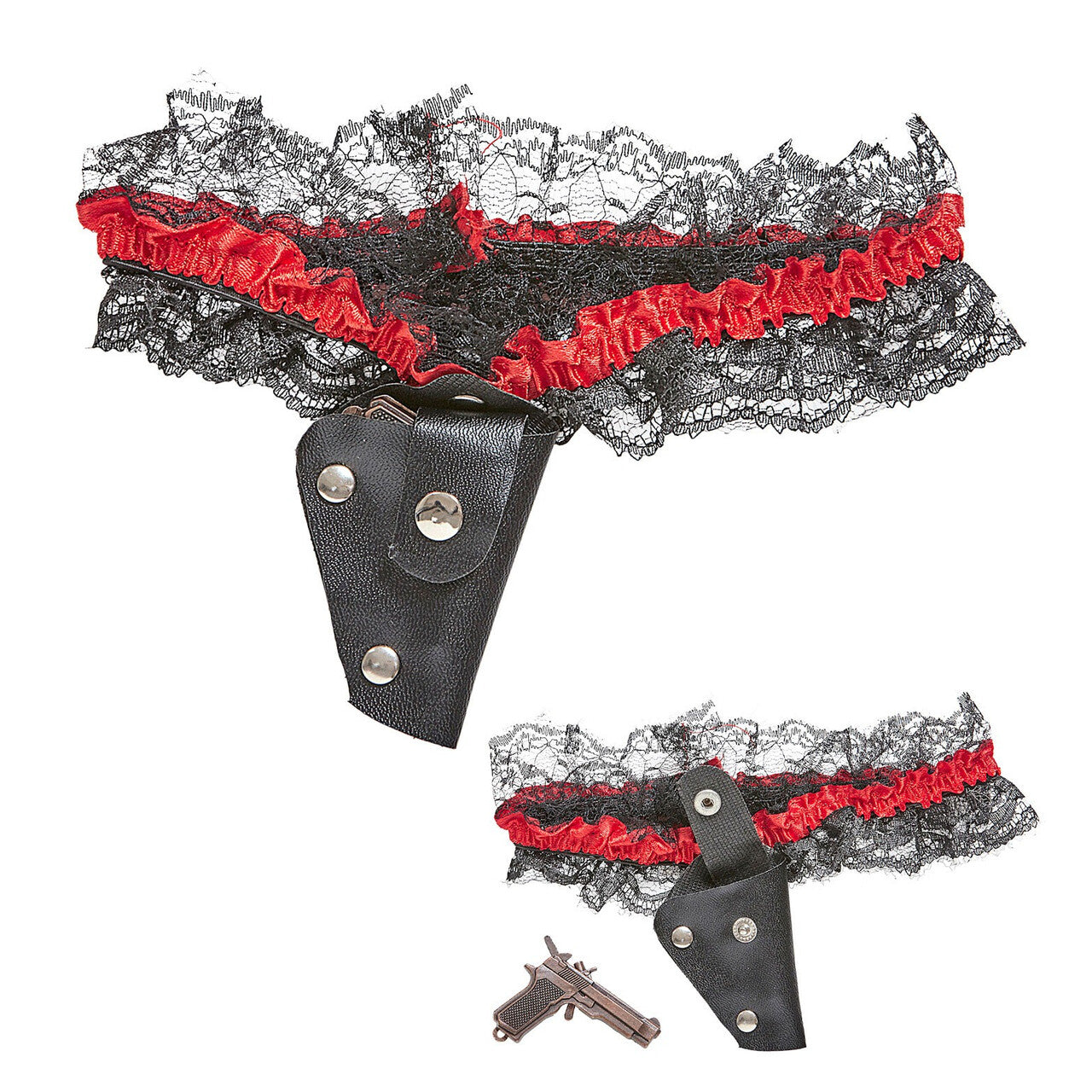 Op deze afbeelding zie je een Accessoires, van het merk Widmann. Sexy Pistool Kousenband