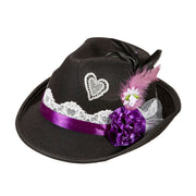 Op deze afbeelding zie je een Accessoires, van het merk Widmann. Zwarte Beierse Fedora Met Decoratie
