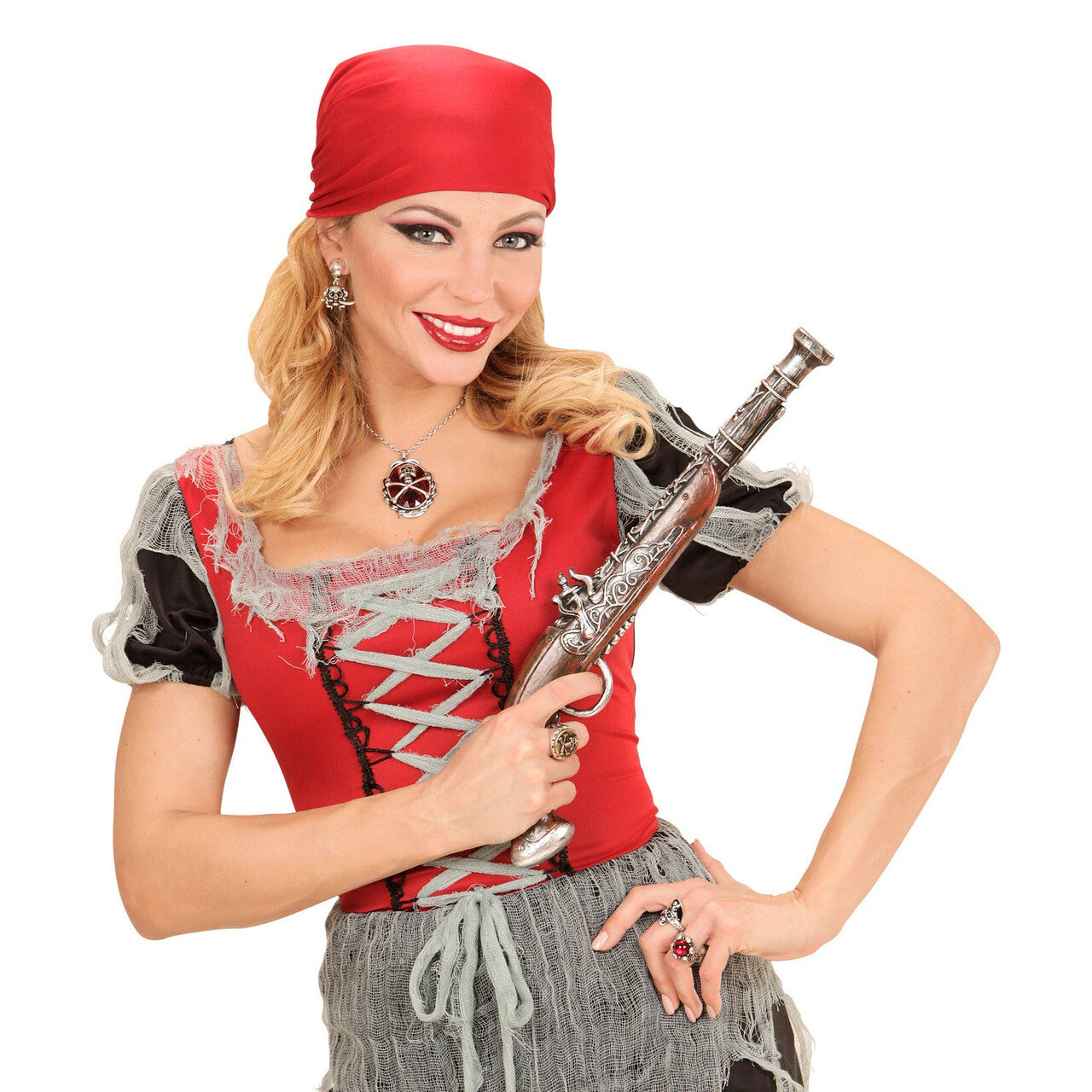 Op deze afbeelding zie je een Accessoires, van het merk Widmann. Swashbuckler Piraten Pistool Antiek