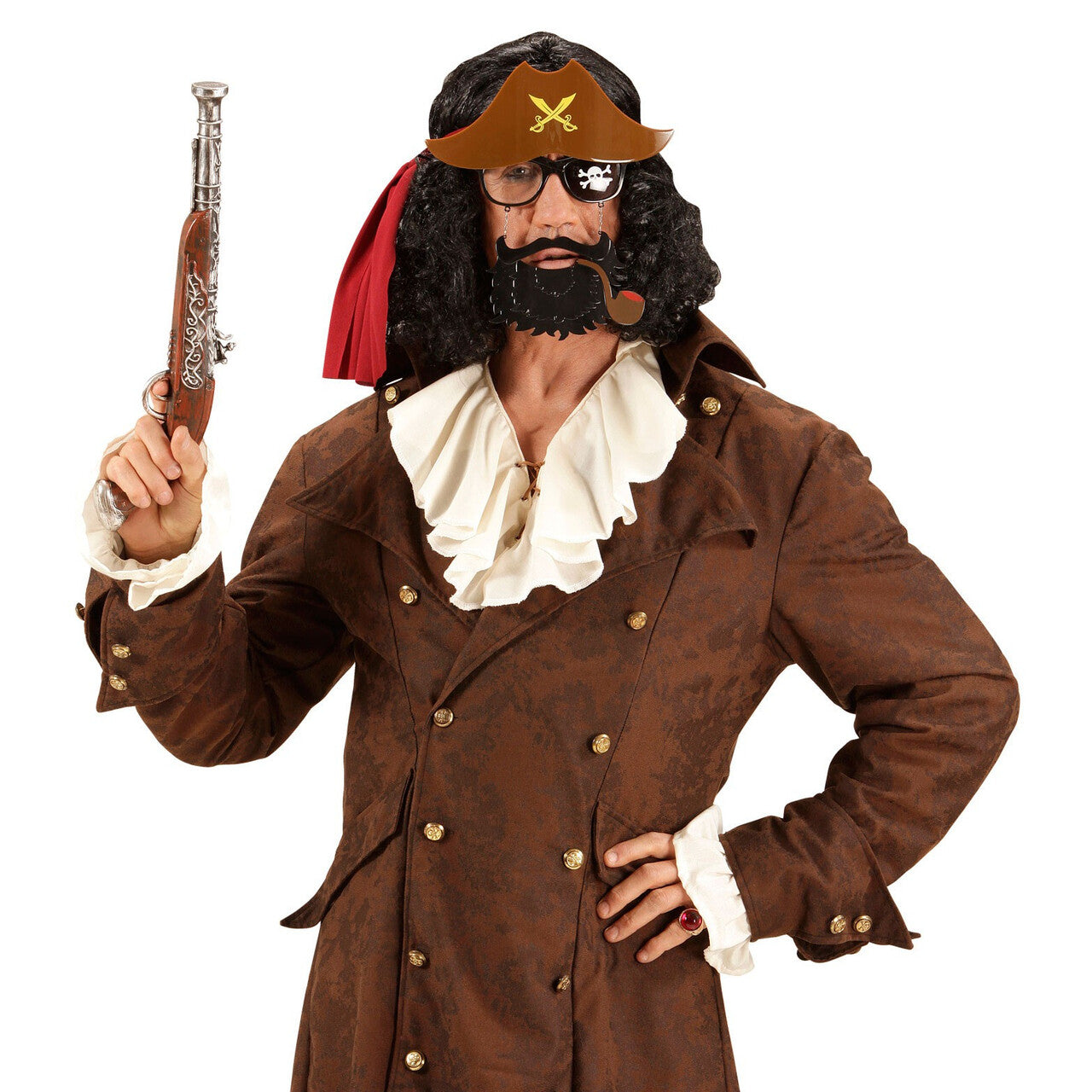 Op deze afbeelding zie je een Accessoires, van het merk Widmann. Swashbuckler Piraten Pistool Antiek