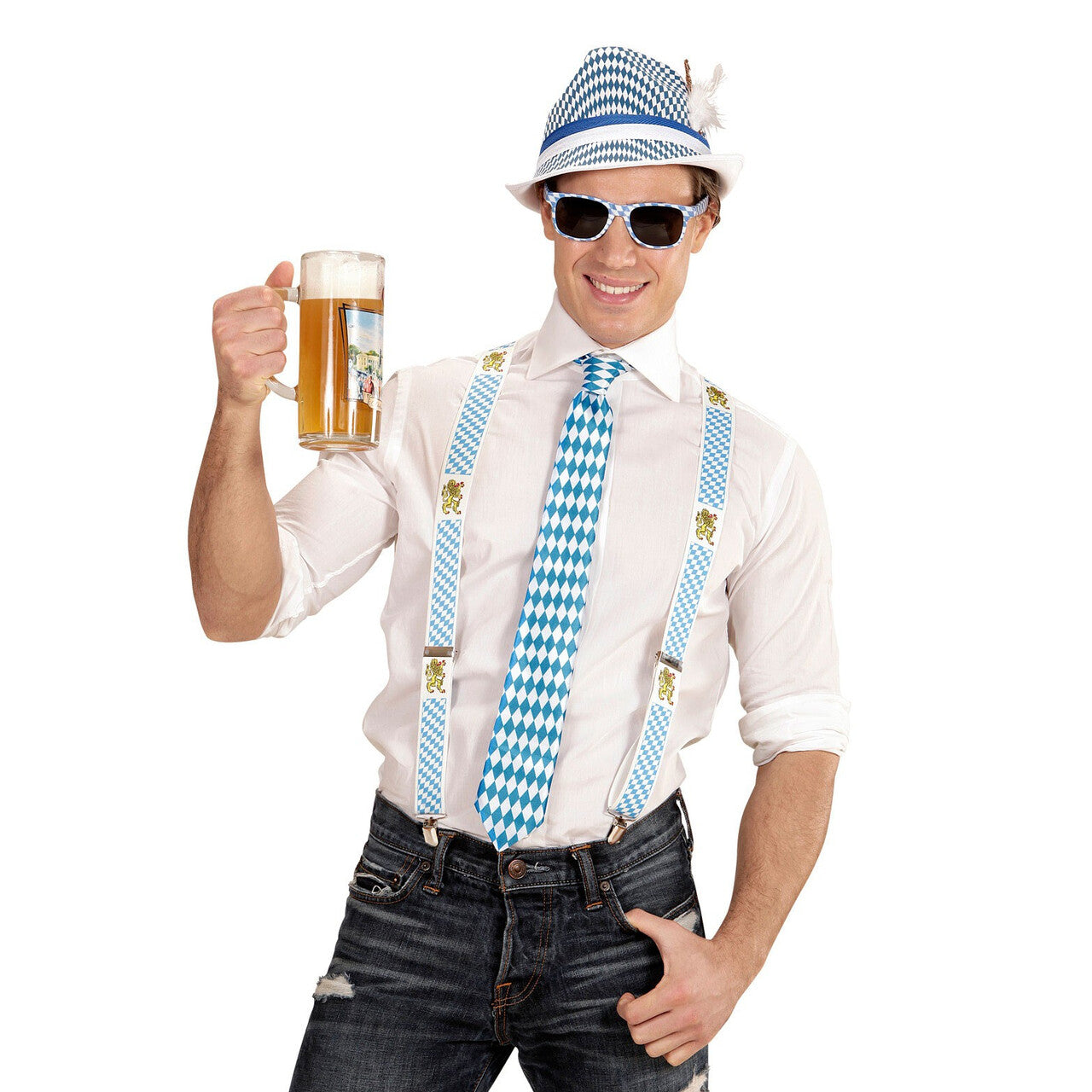 Op deze afbeelding zie je een Accessoires, van het merk Widmann. Oktoberfest Beierse Stropdas