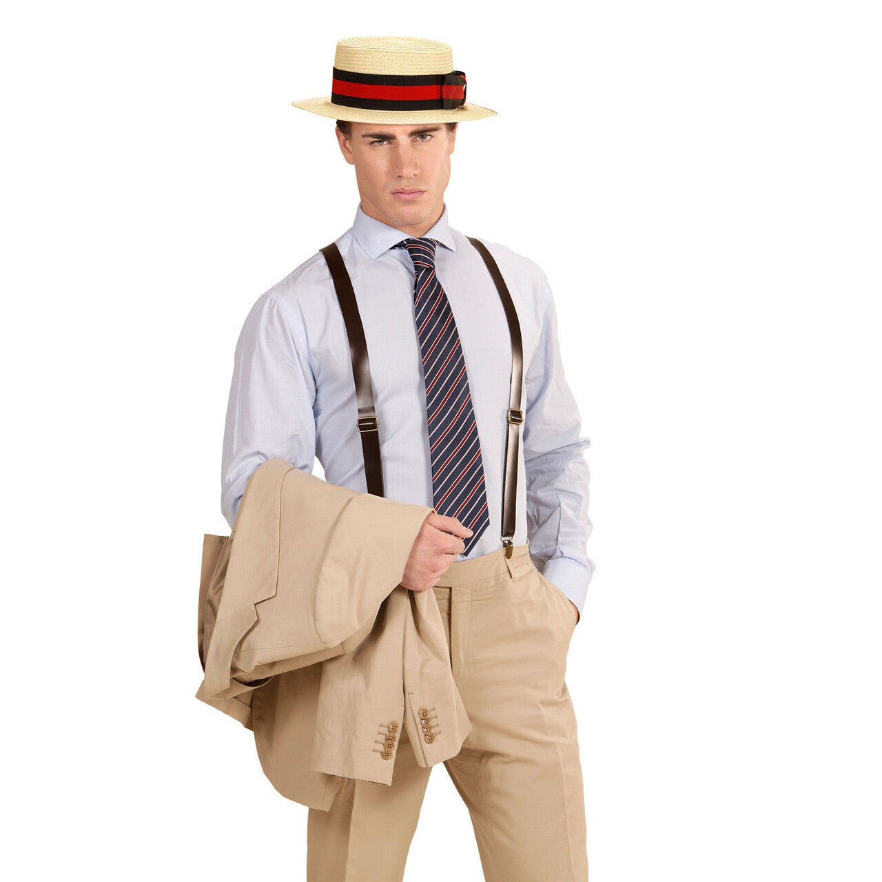 Op deze afbeelding zie je een Accessoires, van het merk Widmann. Venetie Luxe Veerman Hoed