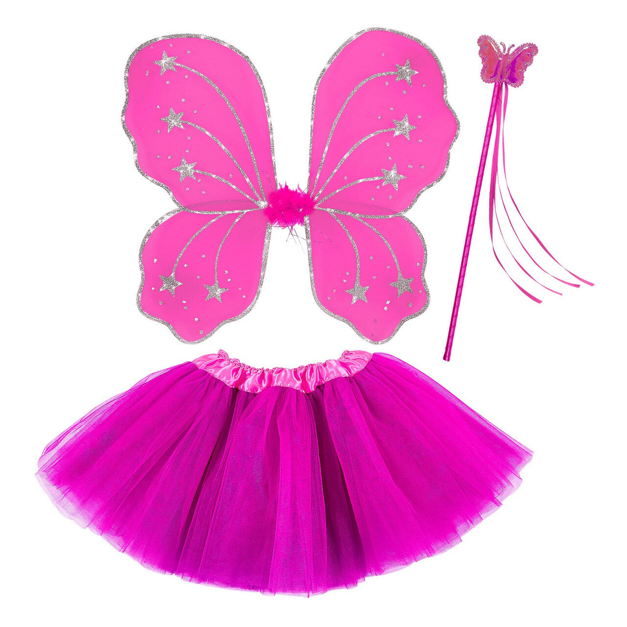 Op deze afbeelding zie je een Accessoires, van het merk Widmann. Verkleedset Magische Fee Donker Roze