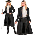 Victorianischer Langer Schwarzer Mantel Damen