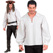 Op deze afbeelding zie je een Kostuums, van het merk Widmann. Wit Shirt Middeleeuwen Of Piraat Man