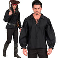 Chemise Noire Médiévale Ou Pirate Homme