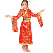 Op deze afbeelding zie je een Kostuums, van het merk Widmann. Kim Kimono Meisje Kostuum
