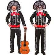 Op deze afbeelding zie je een Kostuums, van het merk Widmann. Mariachi De Los Muertos Man Kostuum