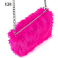 Weiche Plüsch-Handtasche Neonpink
