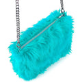 Weiche Plüsch-Handtasche Hellblau