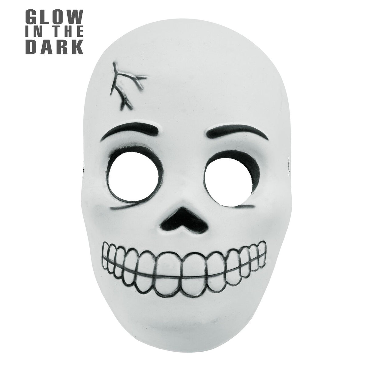 Op deze afbeelding zie je een Accessoires, van het merk Widmann. Glow In The Dark Masker Skully