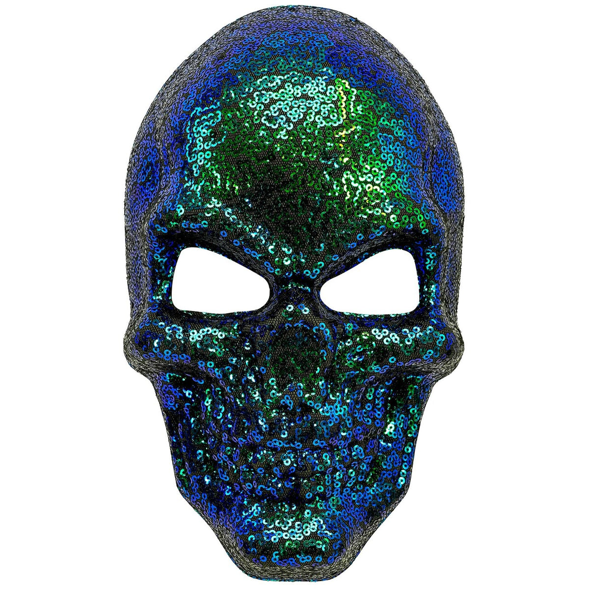 Op deze afbeelding zie je een Accessoires, van het merk Widmann. Glitter And Glam Masker Blauw / Groen