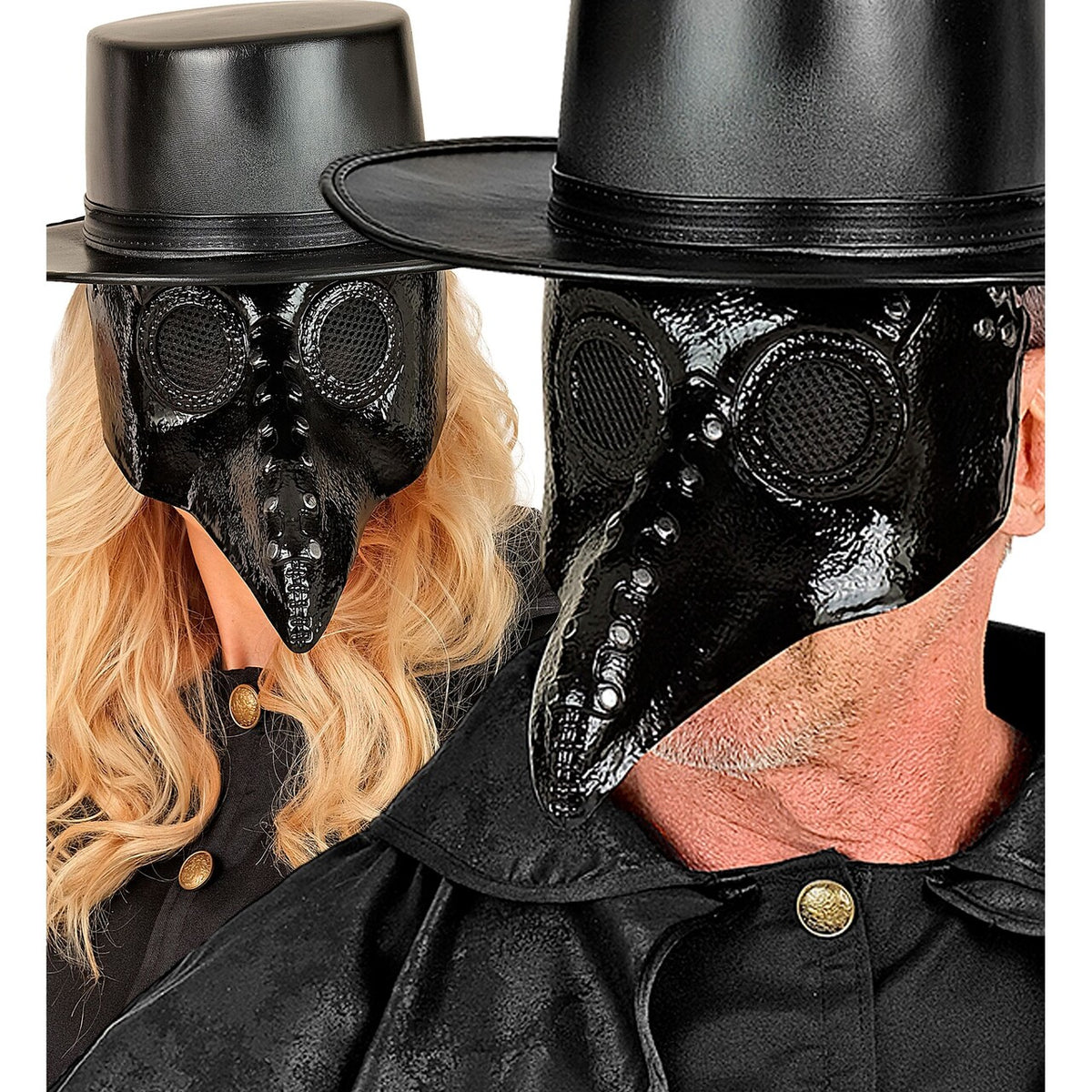 Op deze afbeelding zie je een Accessoires, van het merk Widmann. De Pestdokter Zwart Masker