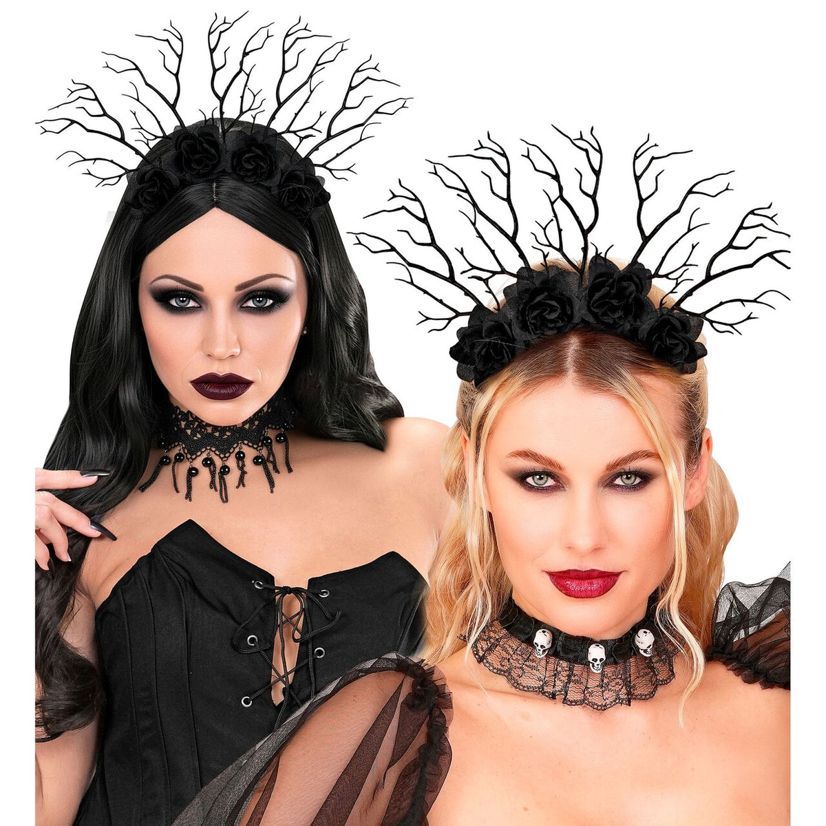 Op deze afbeelding zie je een Accessoires, van het merk Widmann. Dark Fantasy Queen Haarband