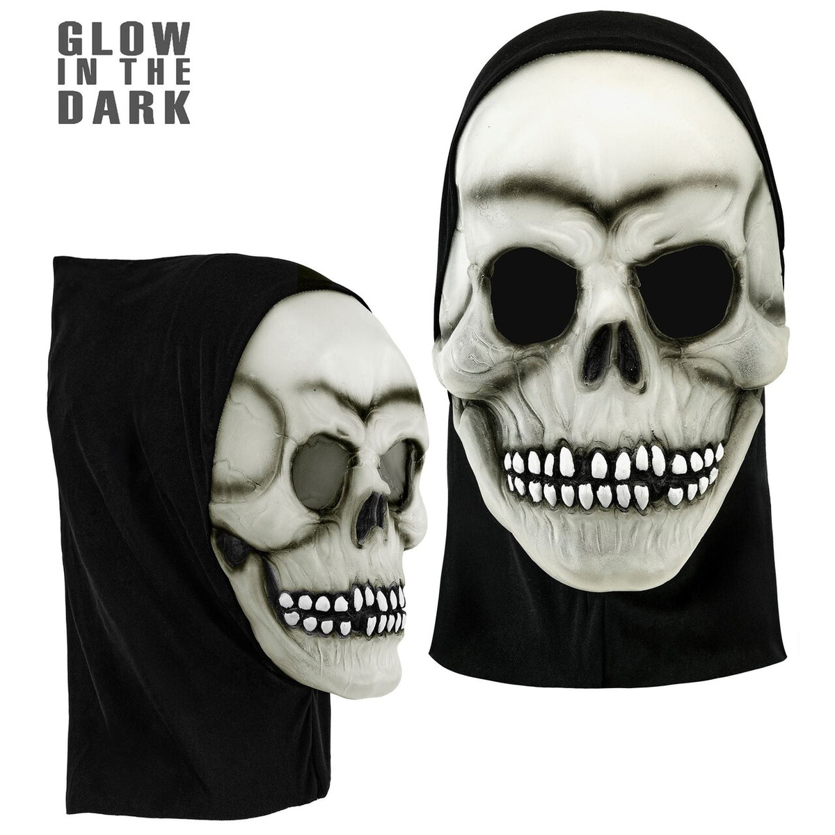 Op deze afbeelding zie je een Accessoires, van het merk Widmann. Glow In The Dark Latex Skeletmasker