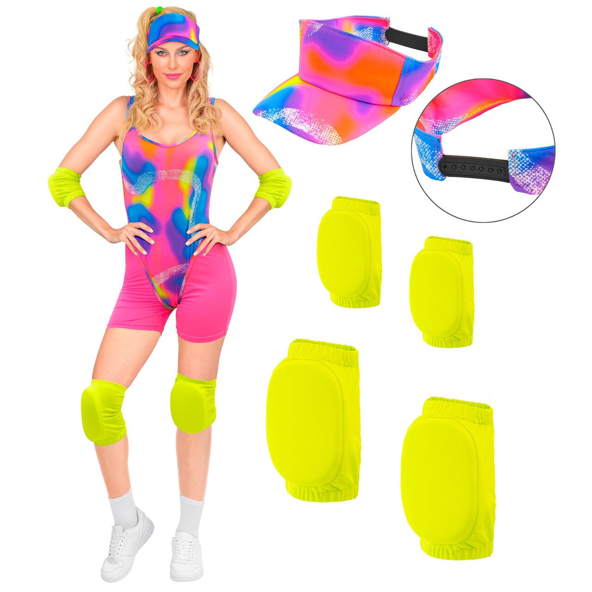 Op deze afbeelding zie je een Kostuums, van het merk Widmann. Jaren 80 Rolschaatsdiva Vrouw Kostuum